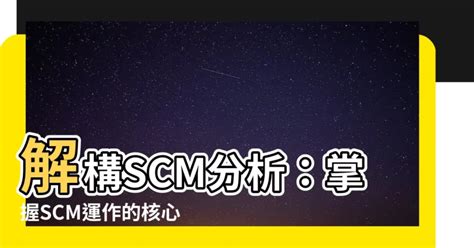 scm分析|应用报告 